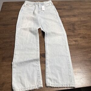 Outerknown Sea Jeans Women's The Strand Straight 23 NWT Light Blue Denim NEW